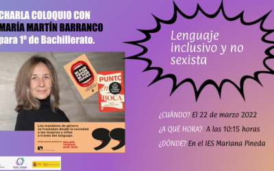 Charla coloquio con María Martín Barranco